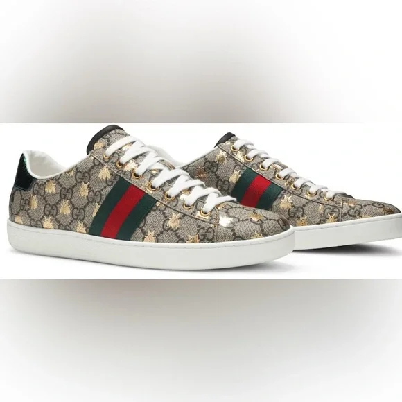 AUTHENTIC Gucci Woman's Sneakers Size 7 - Picture 3 of 12
